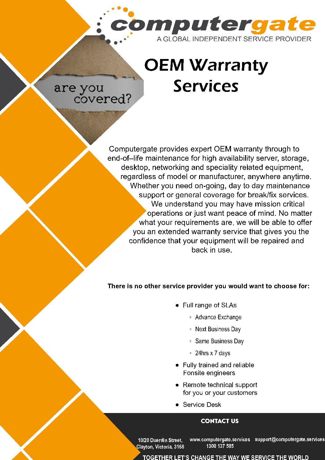 OEM Warranty Services